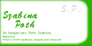 szabina poth business card